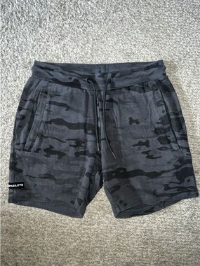 Navy Grey Camo Alphalete Sweat Short